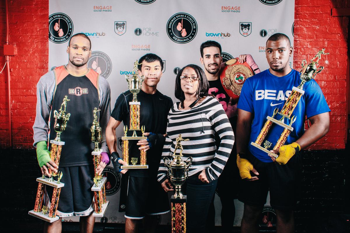 Diamond Glove Winners with Co-Manager of the Boxing Gym Dionne Roberts